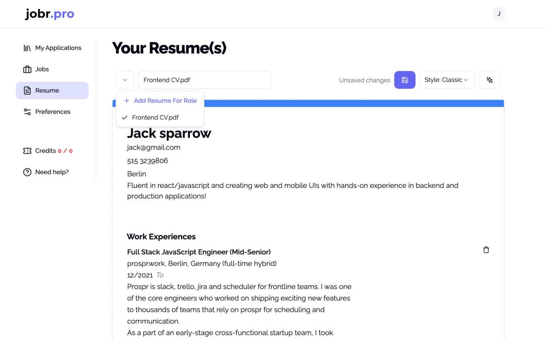 AI Resume Builder