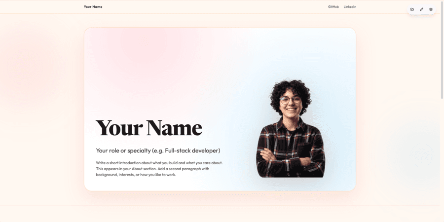 Studio Canvas portfolio template